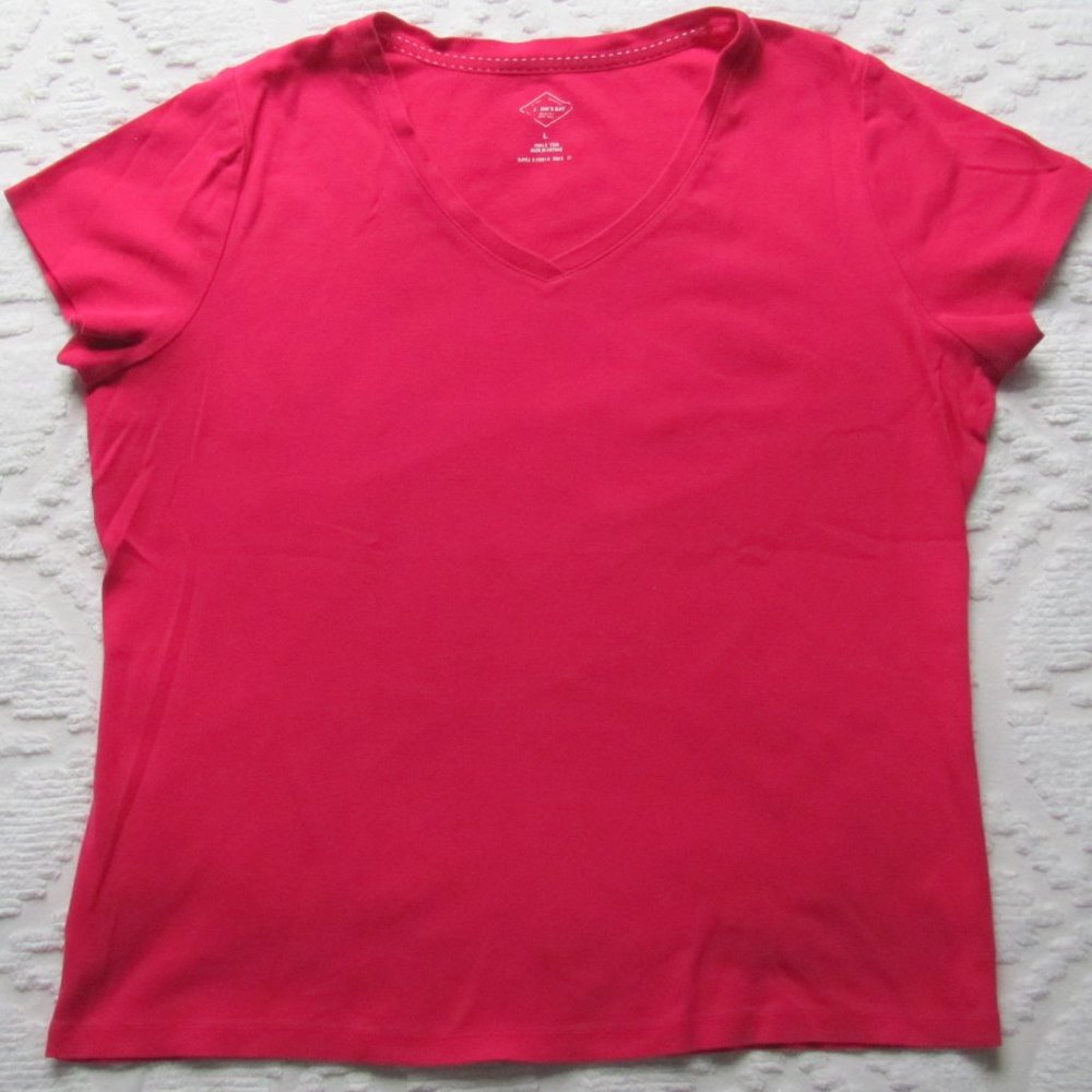 St. John's Bay V-Neck Short Sleeve T